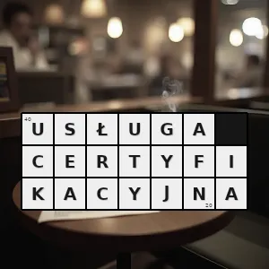 Rozwiązanie krzyżówki: usługa związana z podpisem elektronicznym - usługa certyfikacyjna | hasła, synonimy i podpowiedzi Hasło krzyżówkowe usługa związana z podpisem elektronicznym - usługa certyfikacyjna – rozwiązanie, synonimy, podpowiedzi i definicje krzyżówkowe